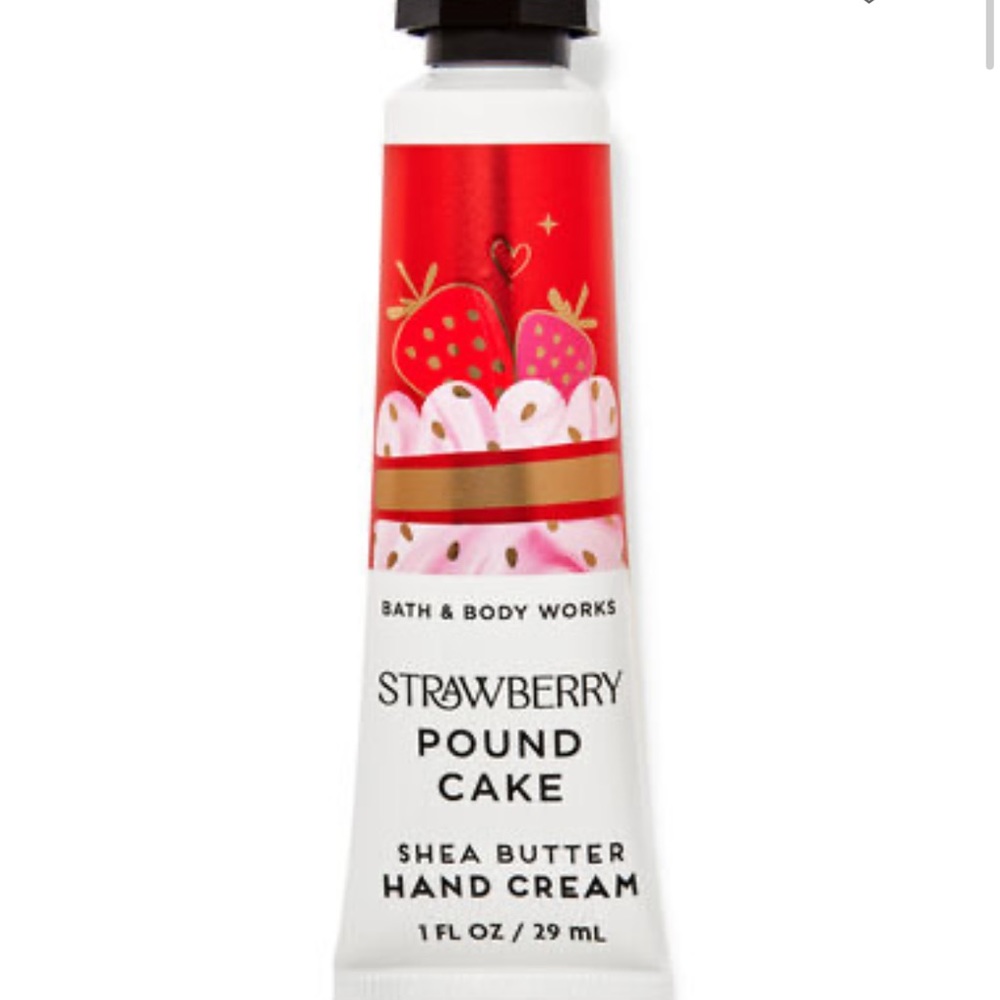 NWT Bath & Body Works Strawberry Pound Cake Hand Cream Travel Size 1 oz